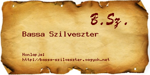 Bassa Szilveszter névjegykártya